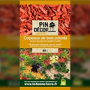 copeaux de bois colores vrac - rouge